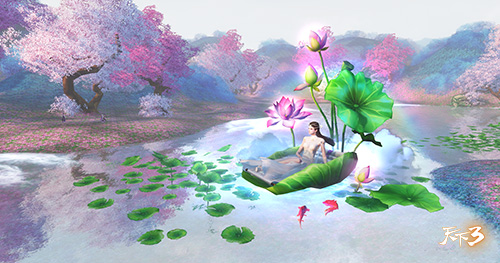 最美并非云上仙，飞上芙蓉醉伊人。